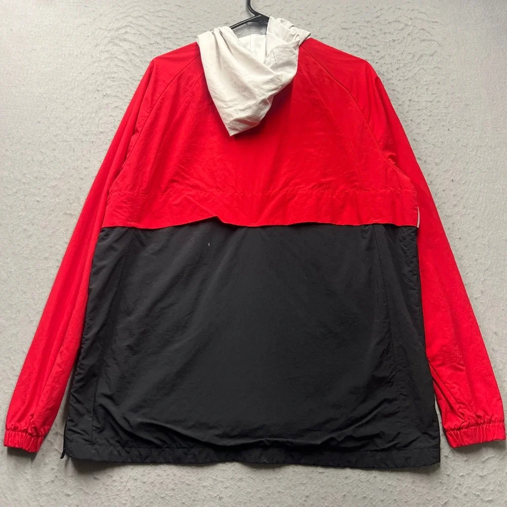 Jordan Mens Red White Black Anorak Windbreaker Jacket Spellout Size M 2484